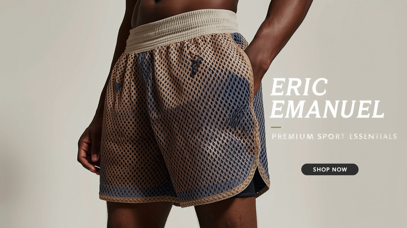 Shop Eric Emanuel mesh shorts banner